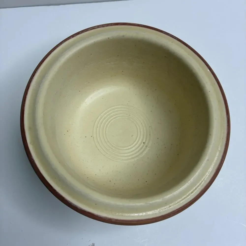 VTG 1984 FTDA Homer Laughlin China Co. Small Cream Yellow Crock Bowl Planter